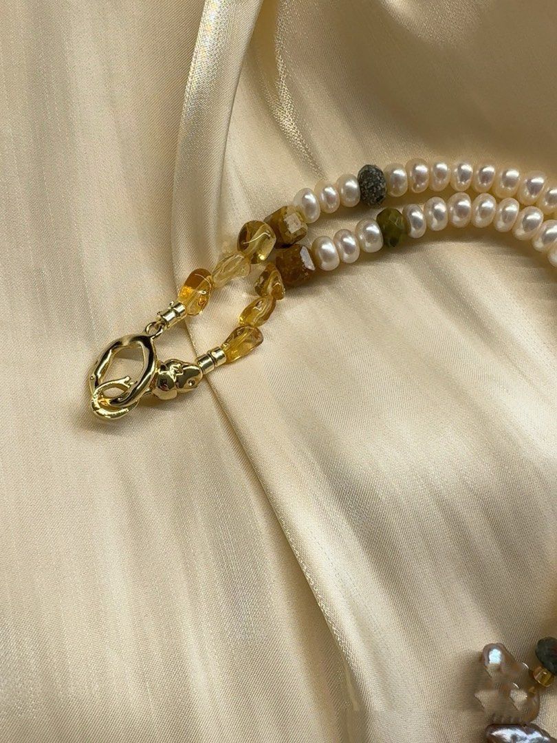 #PN498 Bold Colourful| Freshwater Pearl Necklace | Natural Stones| Moonstone | Baroque Pearl | Purple Quartz | Agate| Baroque Pendant