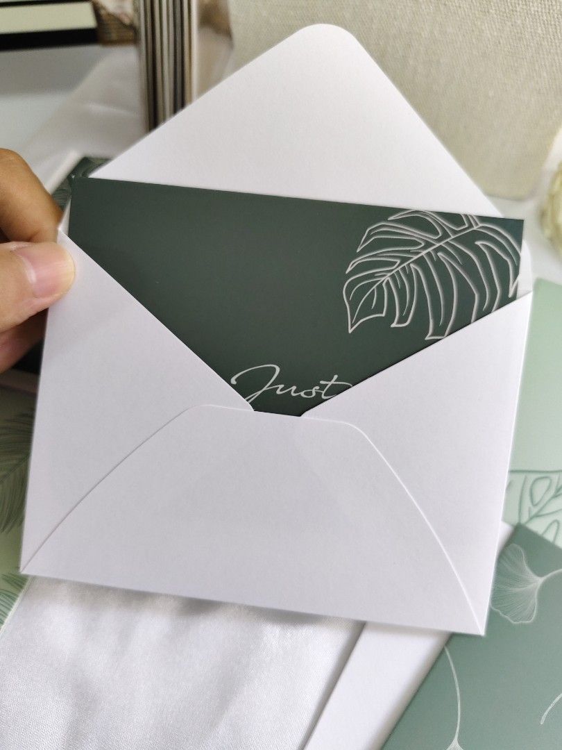 Botanical Greeting Cards with Envelopes| Good Luck| Thank You Card| For Jewelry Orders from the Store| Green Theme 🌲