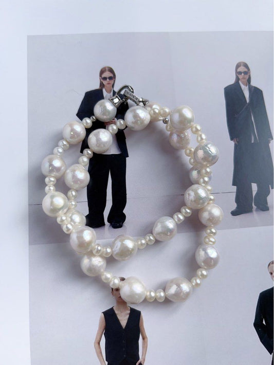 #PN554 [Sale] [Candy Paper] Freshwater Pearl Necklace |Baroque Pearl |Natural Wrinkles |Candy Paper Lustre|Baby Pearls