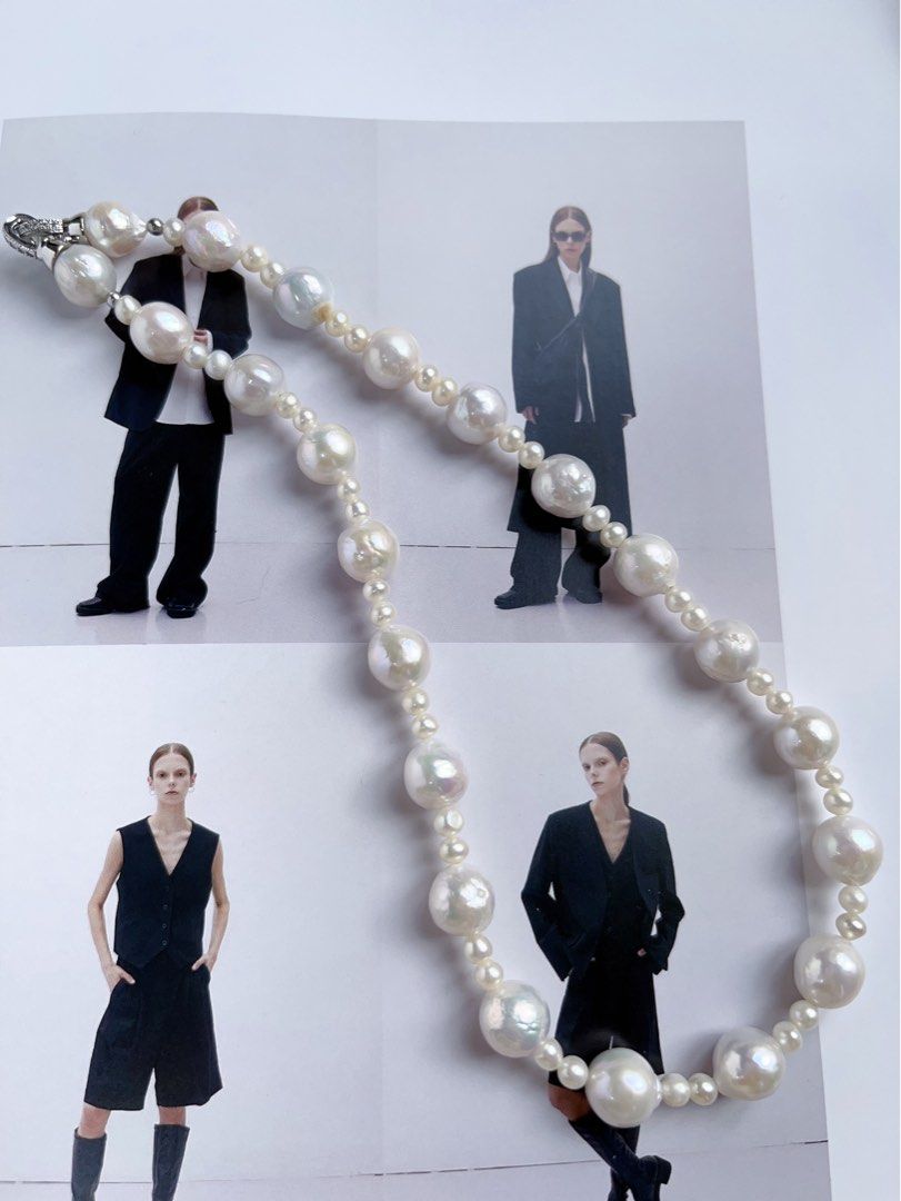 #PN554 [Sale] [Candy Paper] Freshwater Pearl Necklace |Baroque Pearl |Natural Wrinkles |Candy Paper Lustre|Baby Pearls