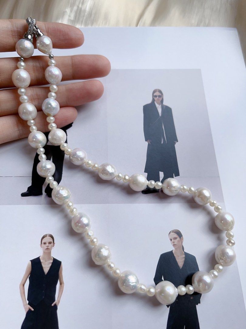 #PN554 [Sale] [Candy Paper] Freshwater Pearl Necklace |Baroque Pearl |Natural Wrinkles |Candy Paper Lustre|Baby Pearls