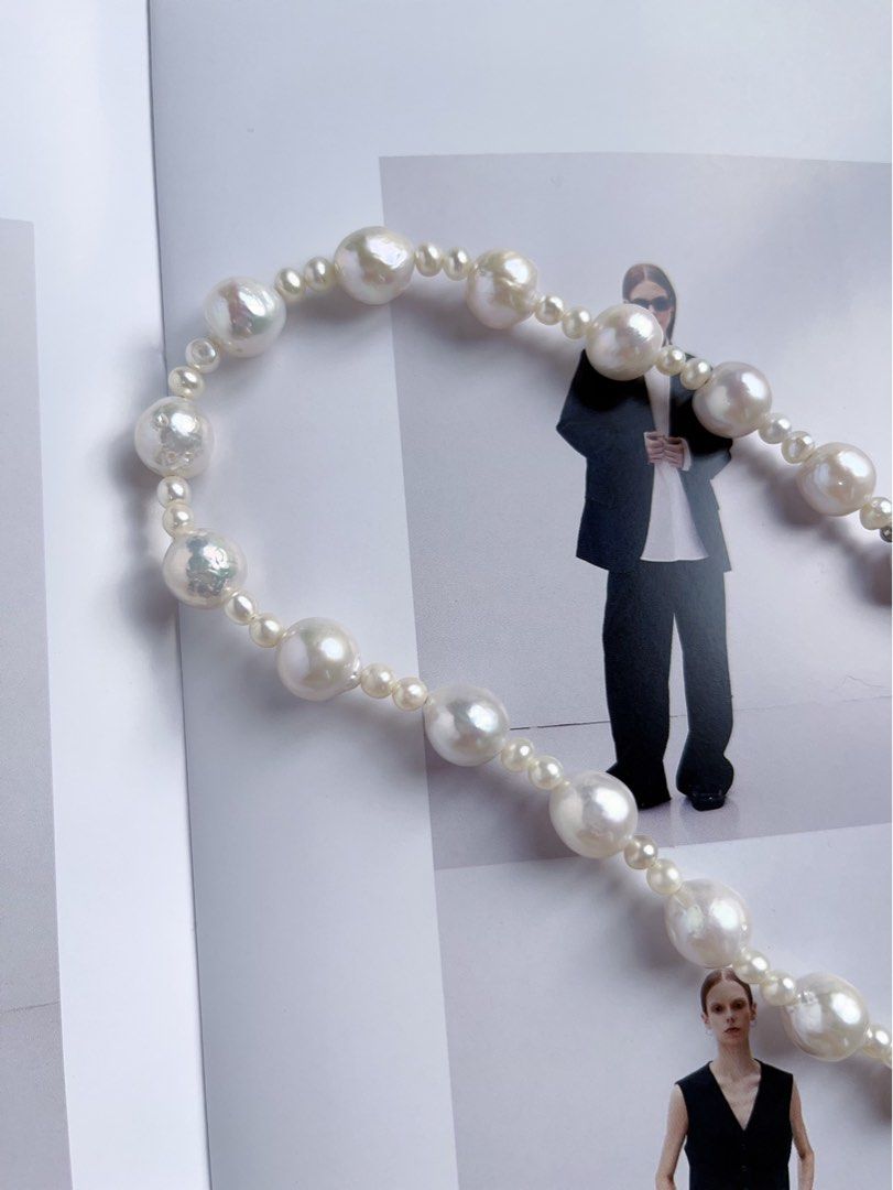 #PN554 [Sale] [Candy Paper] Freshwater Pearl Necklace |Baroque Pearl |Natural Wrinkles |Candy Paper Lustre|Baby Pearls