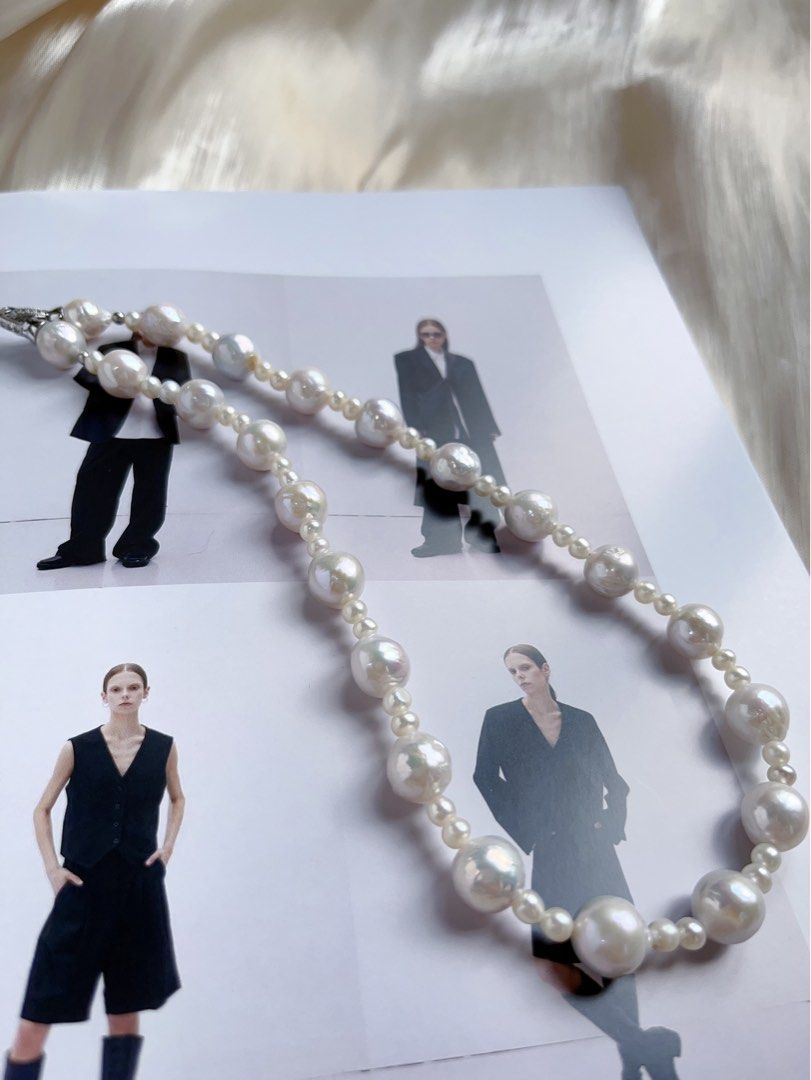 #PN554 [Sale] [Candy Paper] Freshwater Pearl Necklace |Baroque Pearl |Natural Wrinkles |Candy Paper Lustre|Baby Pearls