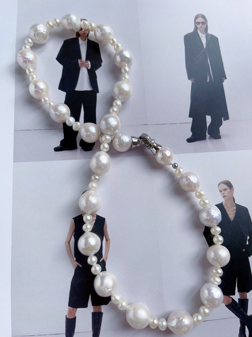 #PN554 [Sale] [Candy Paper] Freshwater Pearl Necklace |Baroque Pearl |Natural Wrinkles |Candy Paper Lustre|Baby Pearls