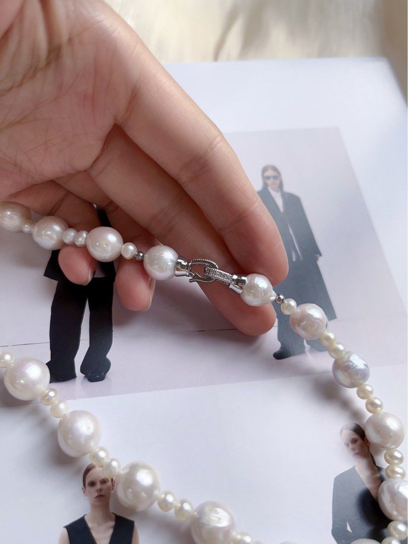 #PN554 [Sale] [Candy Paper] Freshwater Pearl Necklace |Baroque Pearl |Natural Wrinkles |Candy Paper Lustre|Baby Pearls