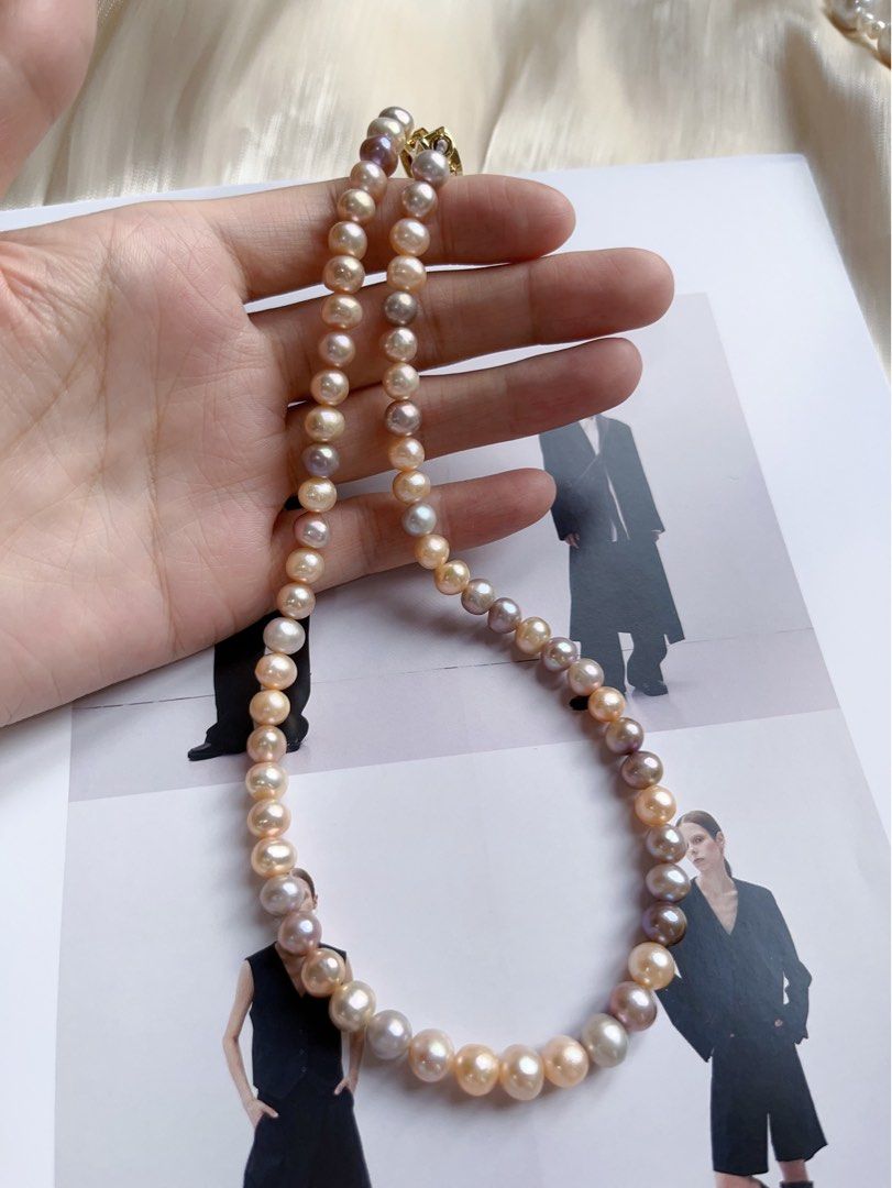 #PN558 [Sale][Candy Pearl] Freshwater Pearl Necklace |Candy Colour |Potato Shape