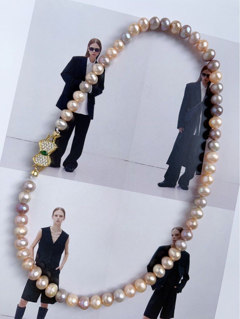 #PN558 [Sale][Candy Pearl] Freshwater Pearl Necklace |Candy Colour |Potato Shape