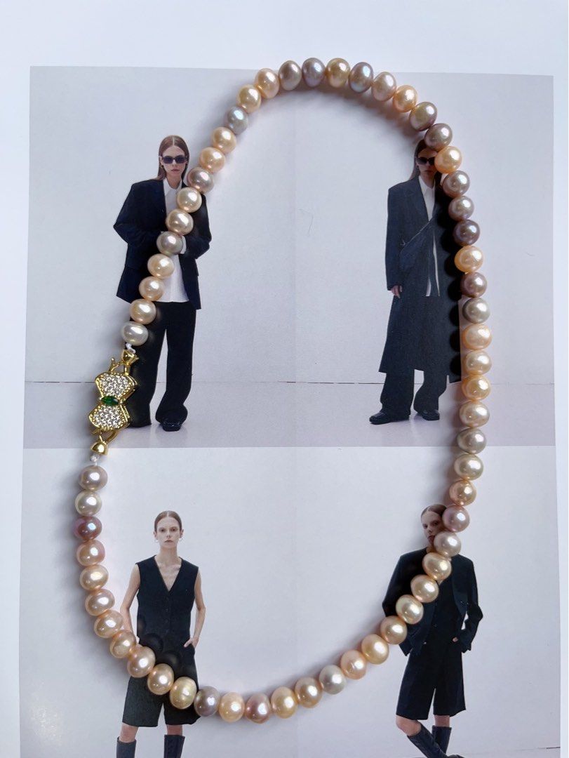 #PN558 [Sale][Candy Pearl] Freshwater Pearl Necklace |Candy Colour |Potato Shape