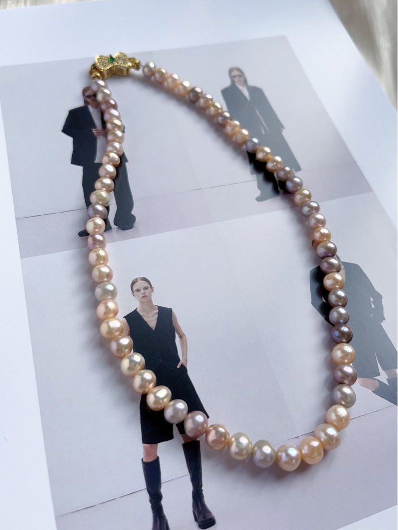 #PN558 [Sale][Candy Pearl] Freshwater Pearl Necklace |Candy Colour |Potato Shape