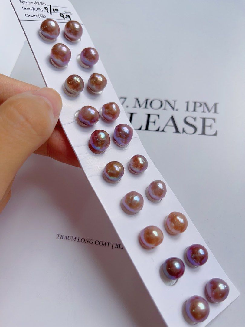 [Sale][Customisation Order] Freshwater Baroque Pearl Ear Studs Customisation| Wrinkled Crystal Sugar Baroque Pearl |Superb Metallic Lustre|Natural Colours & Shapes & Flaws|Irregular