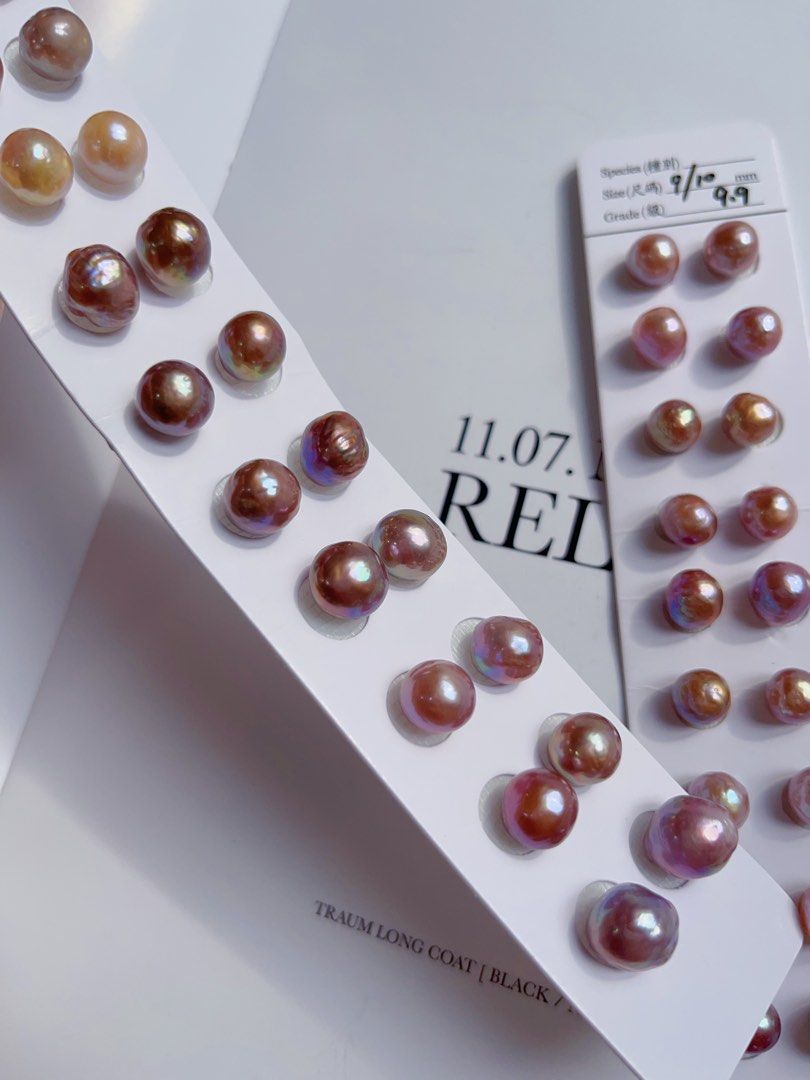 [Sale][Customisation Order] Freshwater Baroque Pearl Ear Studs Customisation| Wrinkled Crystal Sugar Baroque Pearl |Superb Metallic Lustre|Natural Colours & Shapes & Flaws|Irregular