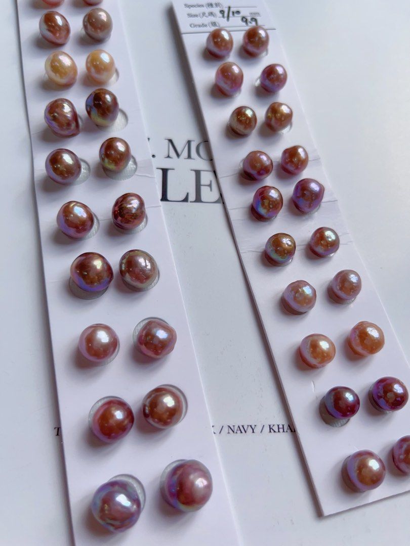 [Sale][Customisation Order] Freshwater Baroque Pearl Ear Studs Customisation| Wrinkled Crystal Sugar Baroque Pearl |Superb Metallic Lustre|Natural Colours & Shapes & Flaws|Irregular