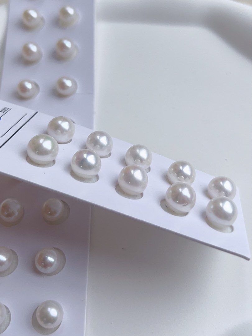 [Sale] [Customisation Order] Freshwater White Round Pearl Ear Studs|6.5-7mm|7-7.5mm|Minimalist|Classic