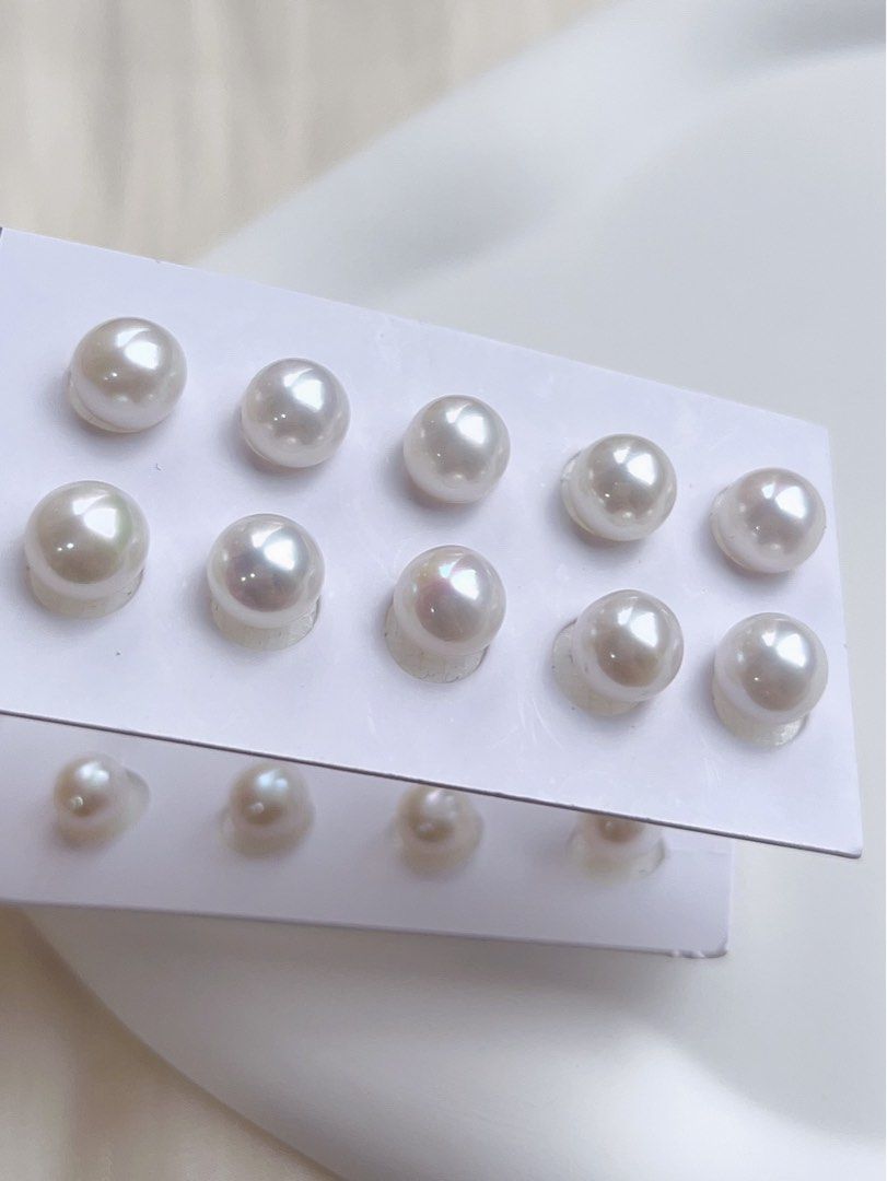 [Sale] [Customisation Order] Freshwater White Round Pearl Ear Studs|6.5-7mm|7-7.5mm|Minimalist|Classic
