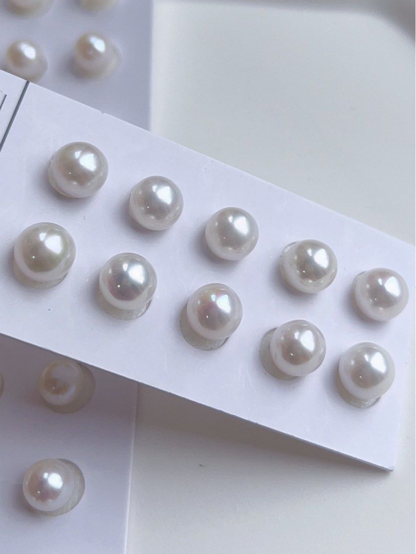 [Sale] [Customisation Order] Freshwater White Round Pearl Ear Studs|6.5-7mm|7-7.5mm|Minimalist|Classic