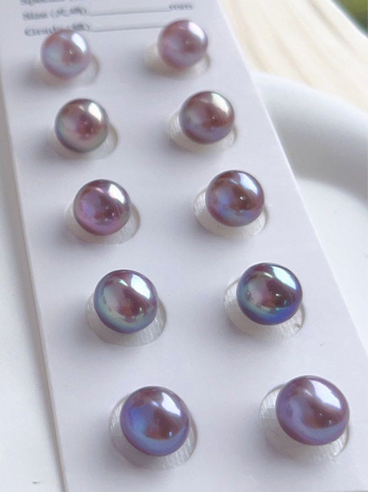 [Sale][Customisation Order] Purple Fantasy |Freshwater Pearl Earrings |Edison Pearl|Metallic Lustre|9mm-10mm|Irregular Shape|Deep Shades