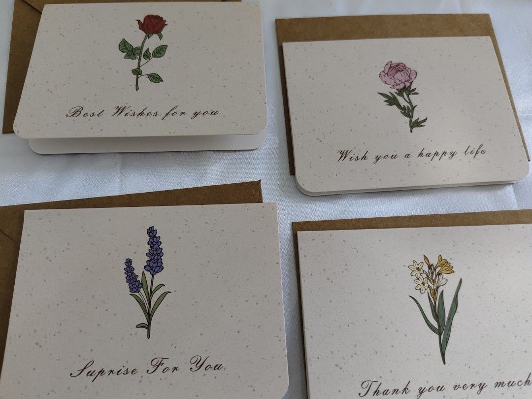 Floral Greeting Cards with Envelopes| GIFT Cards 💐| Thank You Card| Surprise You Card| For Jewelry Orders from the Store