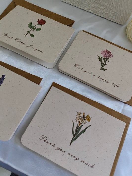 Floral Greeting Cards with Envelopes| GIFT Cards 💐| Thank You Card| Surprise You Card| For Jewelry Orders from the Store