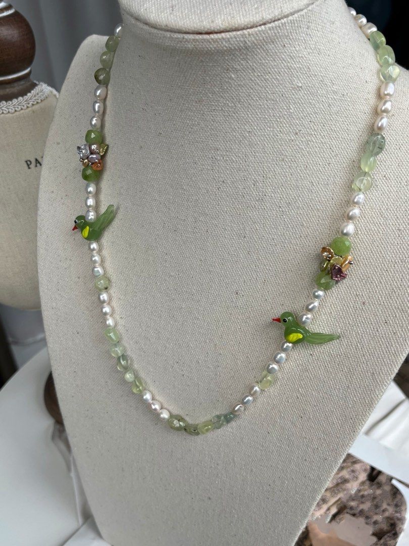 #PN479 [Floral Series] Summer Bird|Prehnite|Natural Stones
