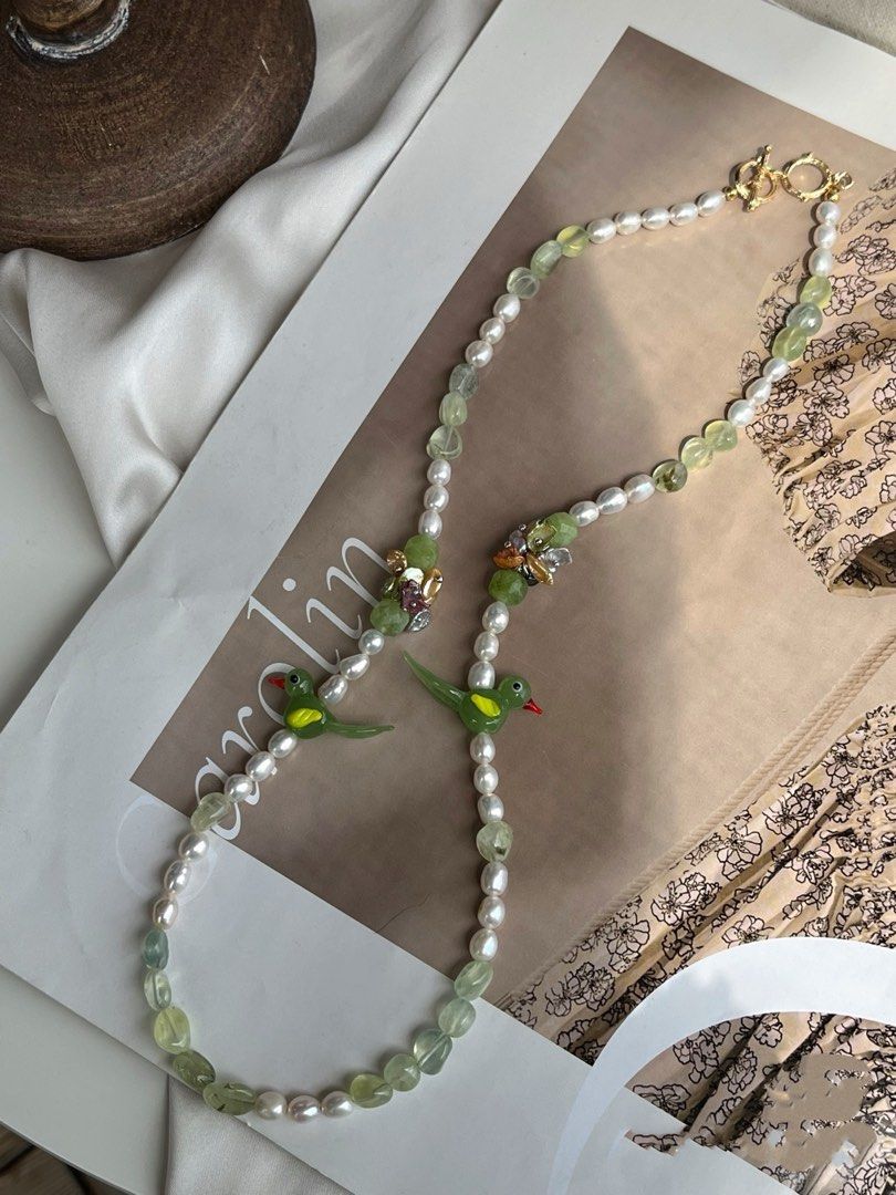 #PN479 [Floral Series] Summer Bird|Prehnite|Natural Stones