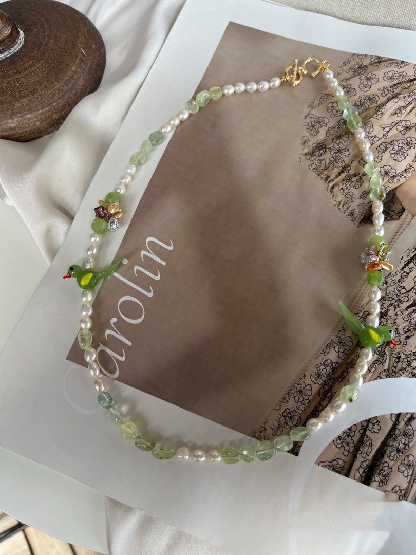 #PN479 [Floral Series] Summer Bird|Prehnite|Natural Stones