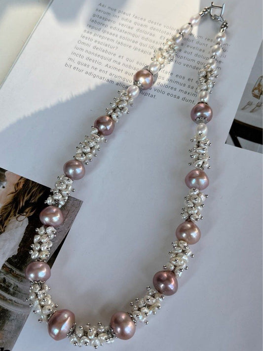 #PN512 [Floral Series] Supreme Romance| Freshwater Pearl Necklace |Pearl Petal |Lustrous|Edison Pearl |Baby Baroque Pearl