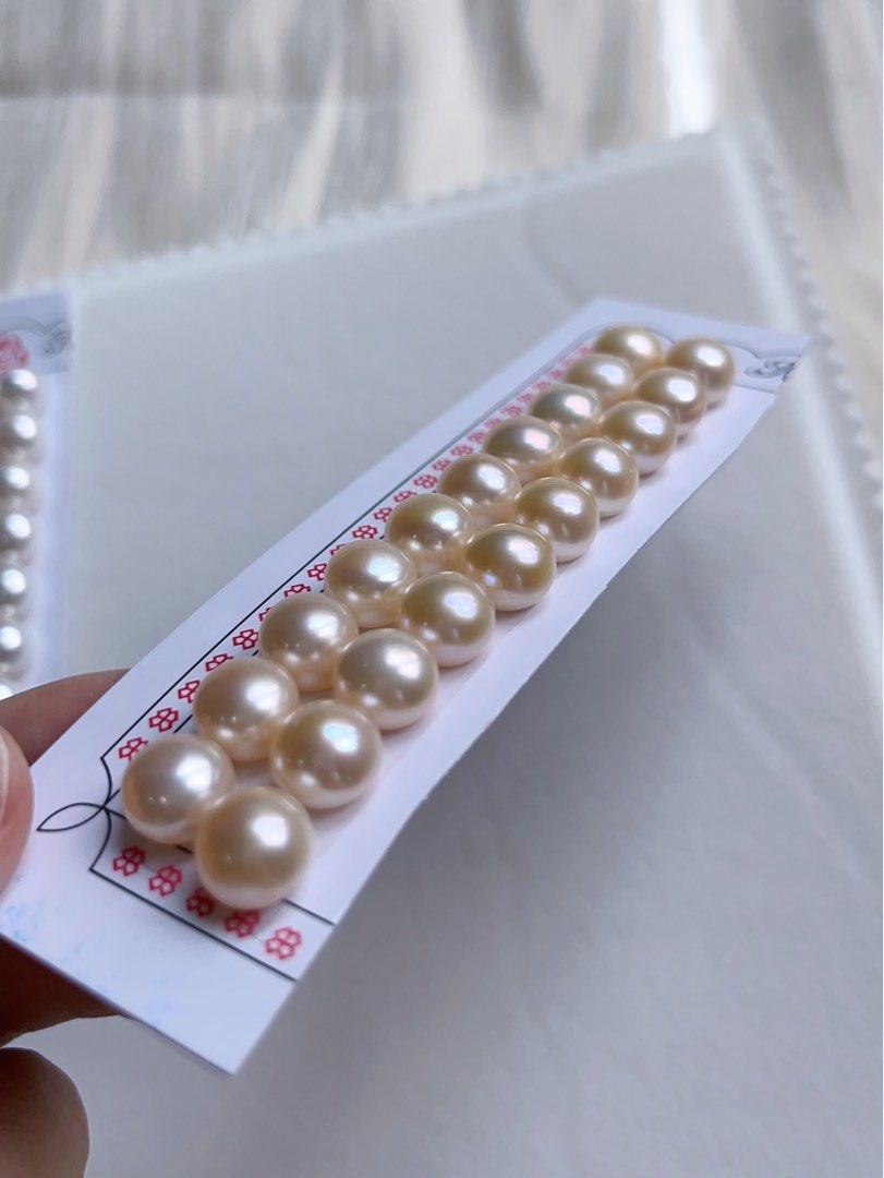 [Customisation Order][Free Shipping] Genuine Freshwater Pearl Ear Studs Customisation|Bun Shaped |Excellent Lustre|9mm-10mm