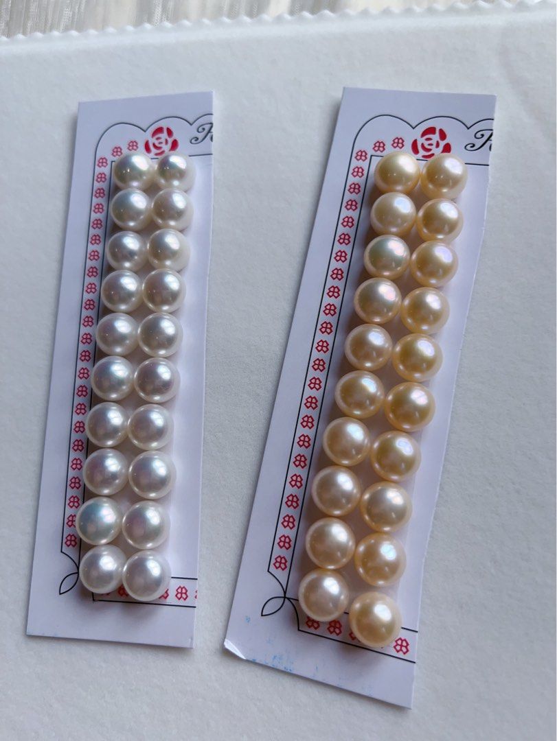 [Customisation Order][Free Shipping] Genuine Freshwater Pearl Ear Studs Customisation|Bun Shaped |Excellent Lustre|9mm-10mm