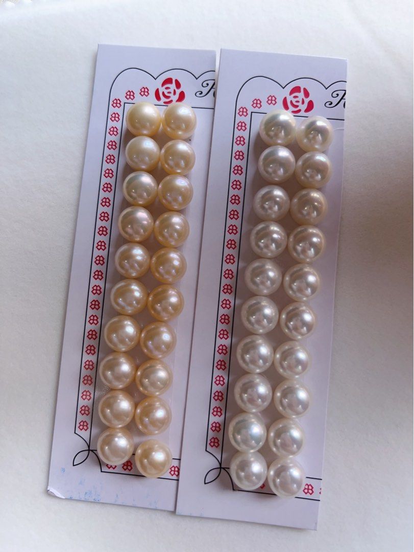 [Customisation Order][Free Shipping] Genuine Freshwater Pearl Ear Studs Customisation|Bun Shaped |Excellent Lustre|9mm-10mm