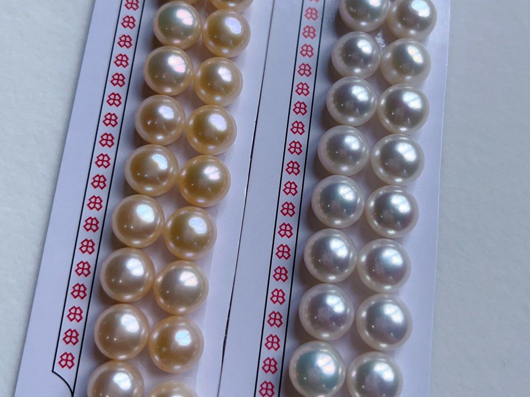 [Customisation Order][Free Shipping] Genuine Freshwater Pearl Ear Studs Customisation|Bun Shaped |Excellent Lustre|9mm-10mm