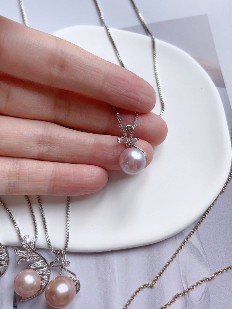 [Sale]Freshwater Pearl Necklace |Edison Pearl |Baroque Pearl |Pendant Necklace |Zircon|Excellent Lustre