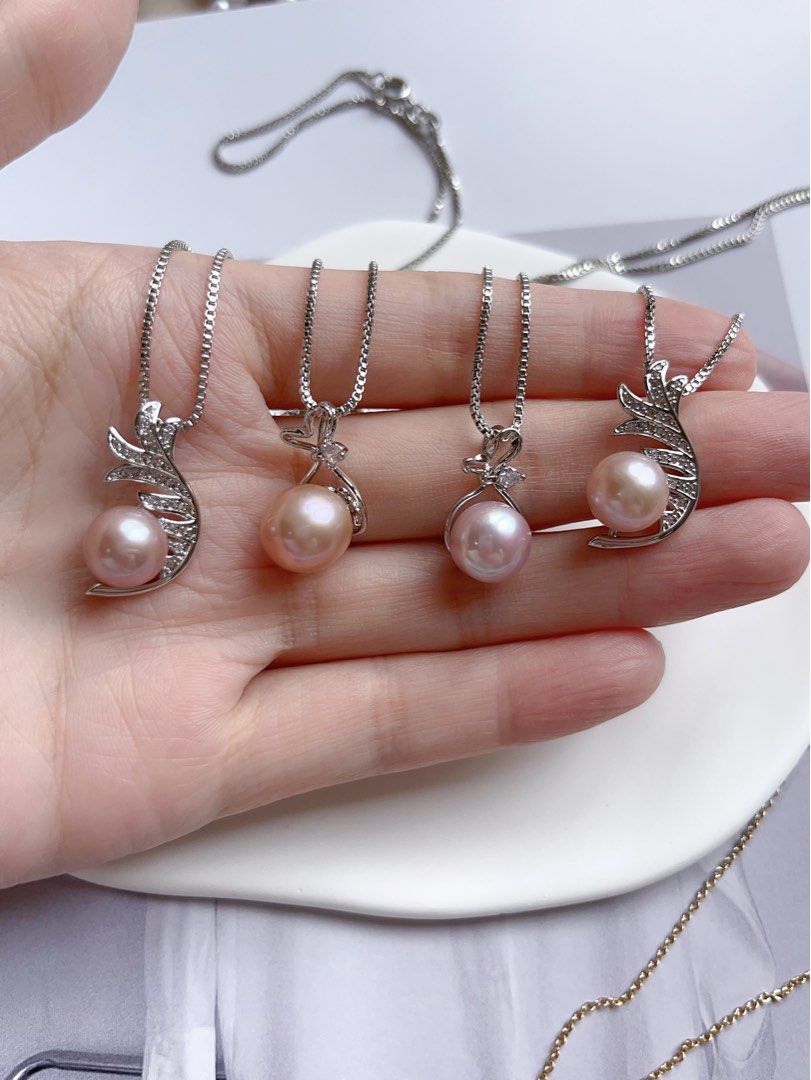 [Sale]Freshwater Pearl Necklace |Edison Pearl |Baroque Pearl |Pendant Necklace |Zircon|Excellent Lustre