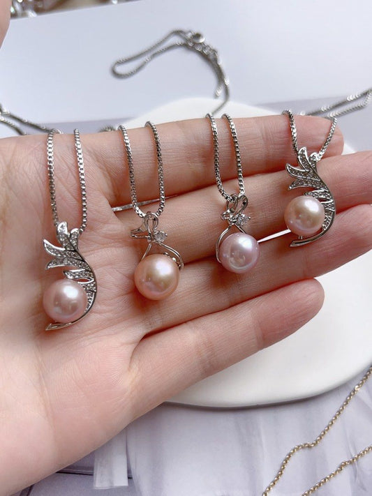[Sale]Freshwater Pearl Necklace |Edison Pearl |Baroque Pearl |Pendant Necklace |Zircon|Excellent Lustre