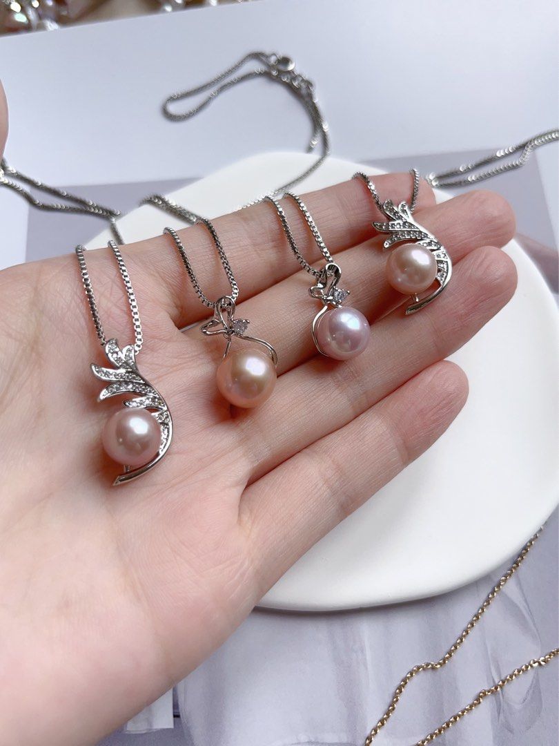 [Sale]Freshwater Pearl Necklace |Edison Pearl |Baroque Pearl |Pendant Necklace |Zircon|Excellent Lustre