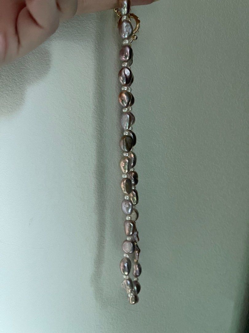 #PN583 [Clearance Sale] Freshwater Pearl Necklace |Purple Baroque Pearl |Star shaped Pearl |Metallic Lustre