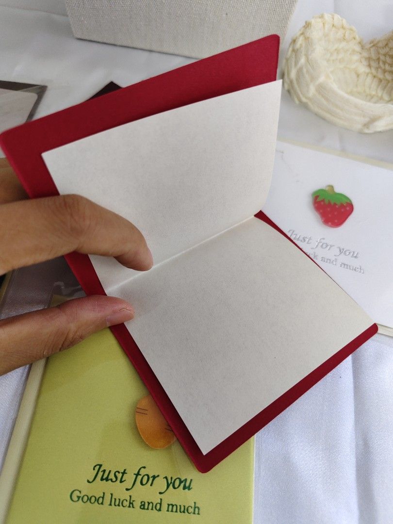 Fruit-themed Greeting Cards with Envelope & Message Paper| Gift Cards 💝|Good Luck| Just For You| For Jewelry Orders from the Store