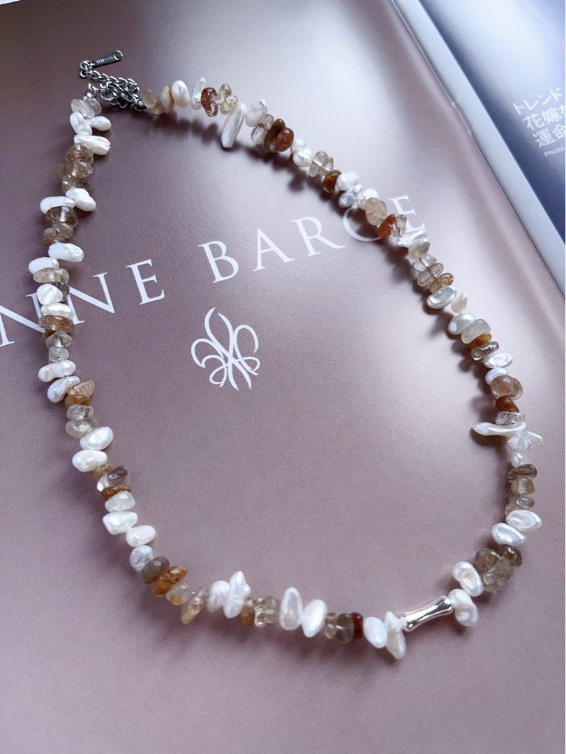 #PN544 [Sale] Grasslands | Freshwater Pearl Necklace |Jade|Malachite|Peridot|Baroque Pearl