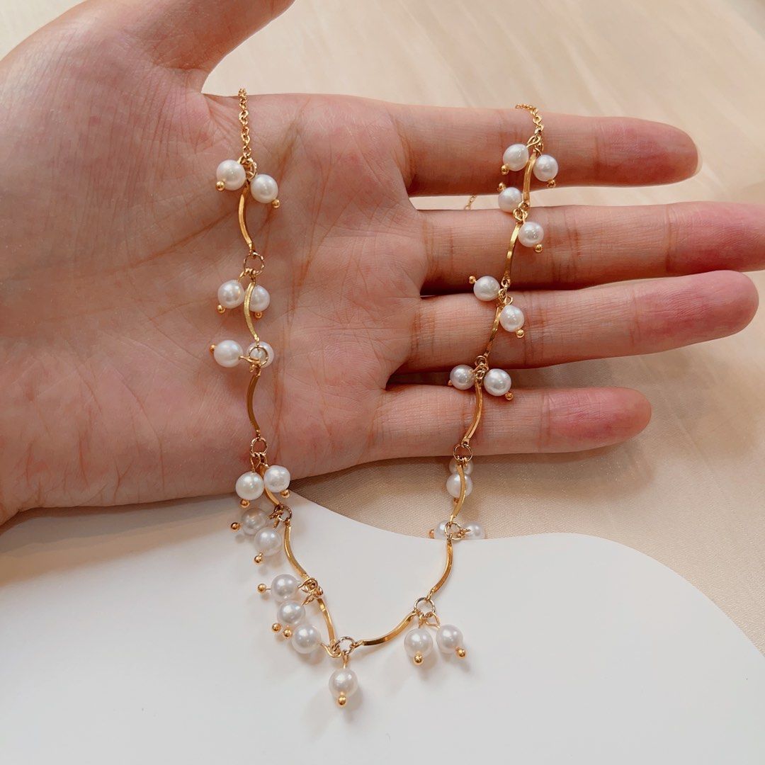#PN586 [Sale] Genuine Freshwater Pearl Necklace Vintage Princess Style