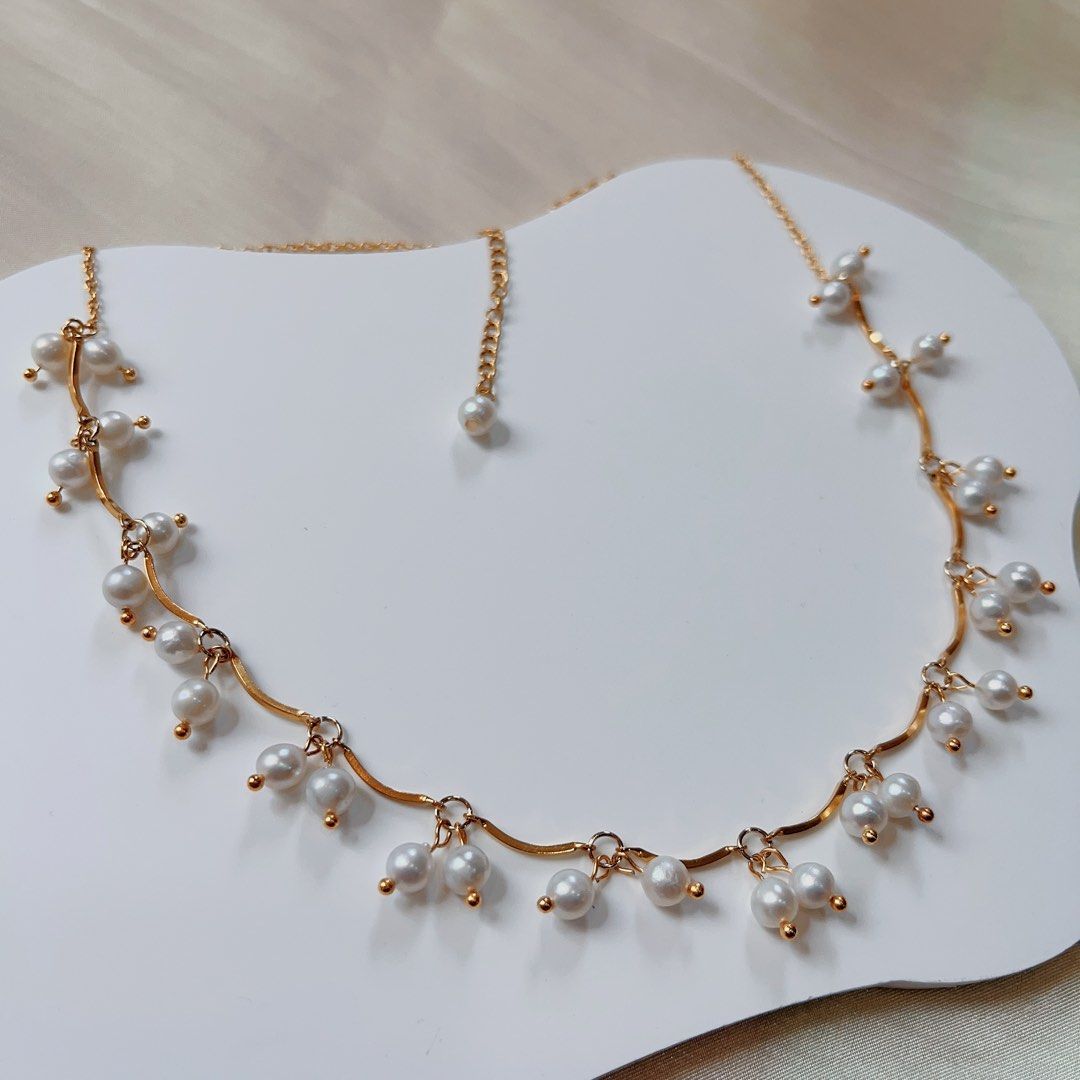 #PN586 [Sale] Genuine Freshwater Pearl Necklace Vintage Princess Style