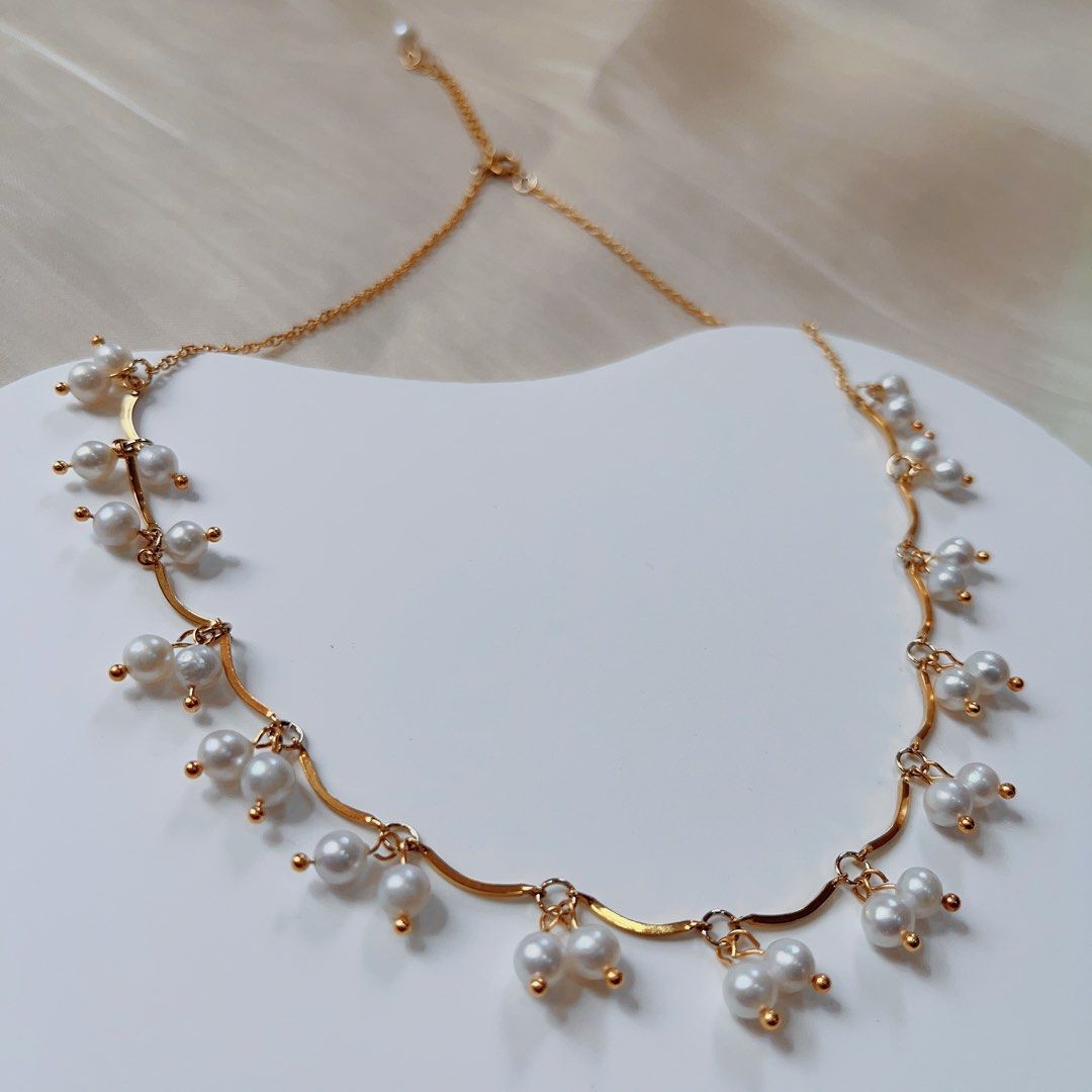 #PN586 [Sale] Genuine Freshwater Pearl Necklace Vintage Princess Style
