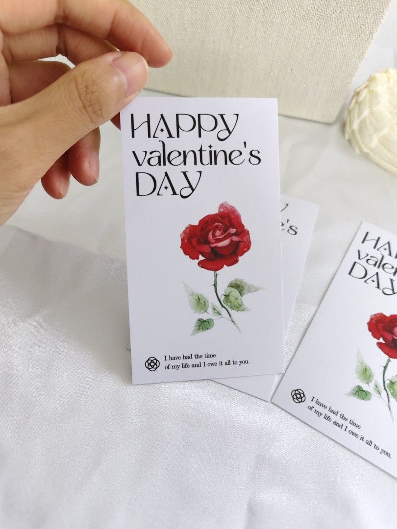 Gift Cards 🎁 Valentine's Day Cards with Rose Design| For Jewelry Orders from the Store