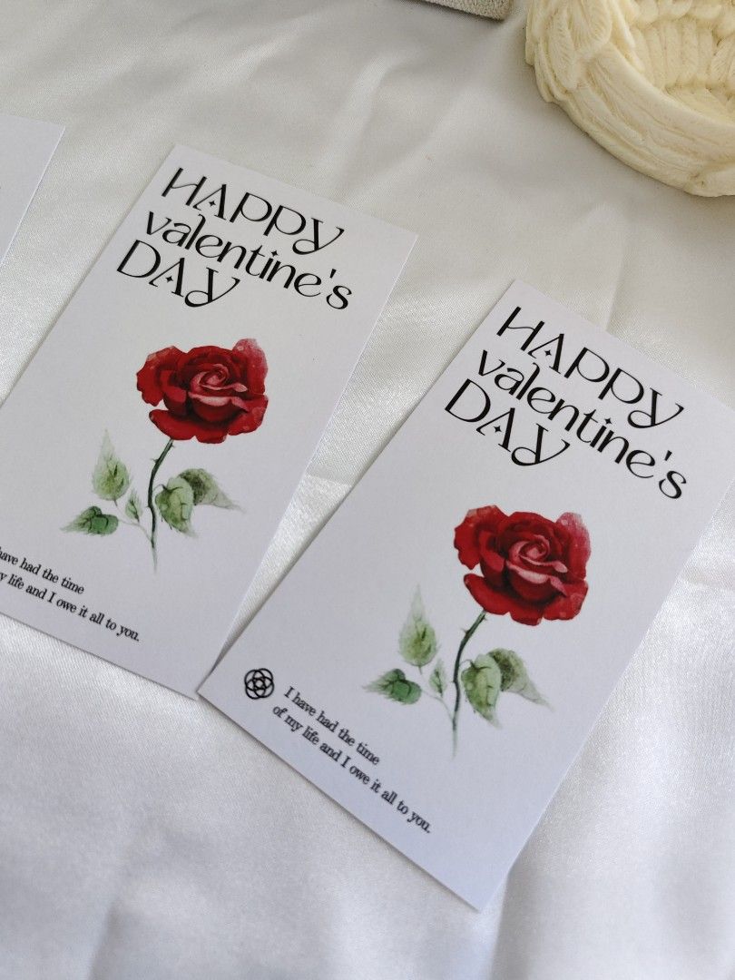 Gift Cards 🎁 Valentine's Day Cards with Rose Design| For Jewelry Orders from the Store