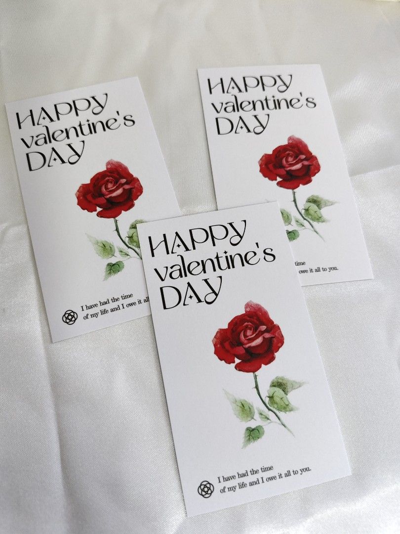 Gift Cards 🎁 Valentine's Day Cards with Rose Design| For Jewelry Orders from the Store