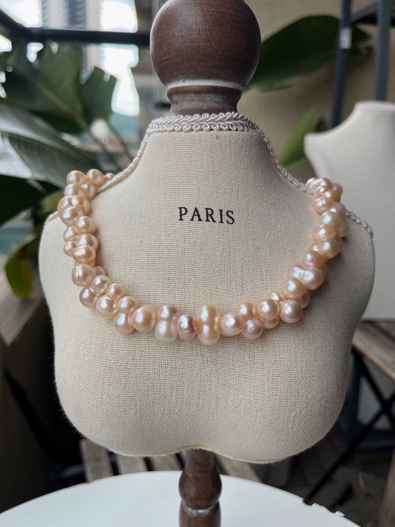 #PN509 [Clearance Sale] Golden Peanut |Freshwater Pearl Necklace & Bracelet Set|Peanut Shaped Pearl |Natural Colours & Shapes|Superb Lustre|Strong Presence