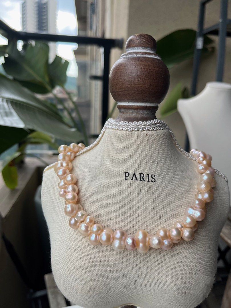 #PN509 [Clearance Sale] Golden Peanut |Freshwater Pearl Necklace & Bracelet Set|Peanut Shaped Pearl |Natural Colours & Shapes|Superb Lustre|Strong Presence