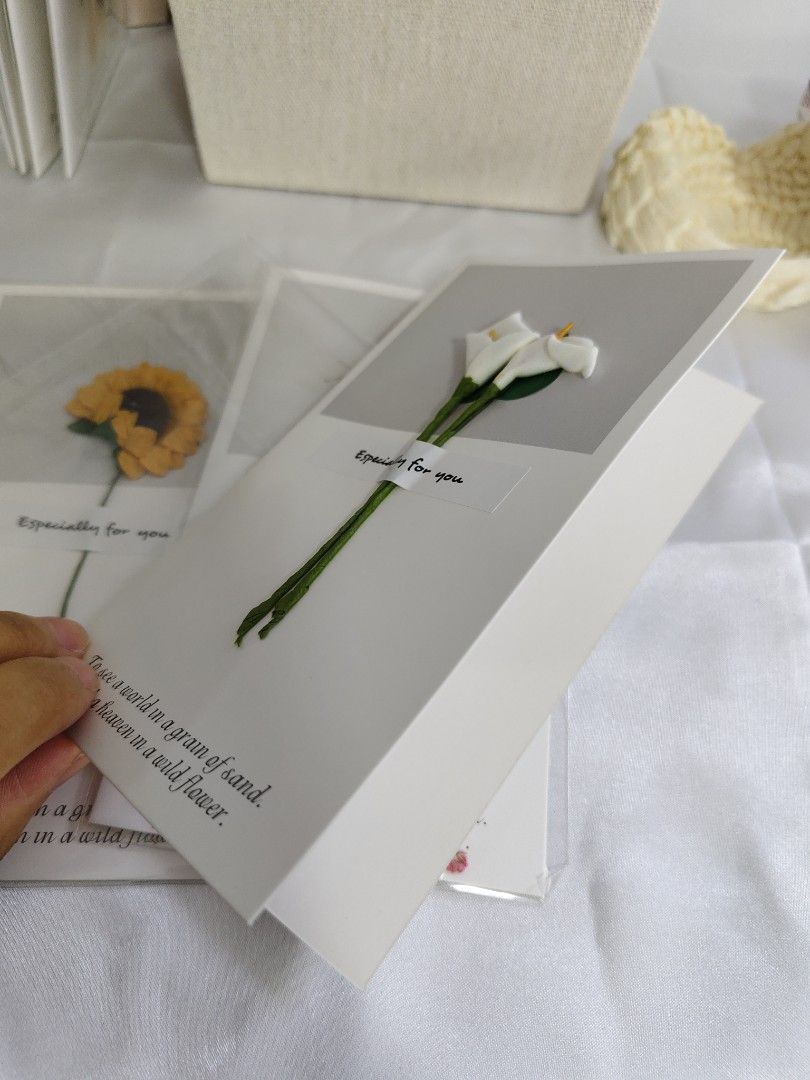 Handmade 3D Flower Greeting Cards| Gift Cards| Especially for You| Just For You| For Jewelry Orders from the Store