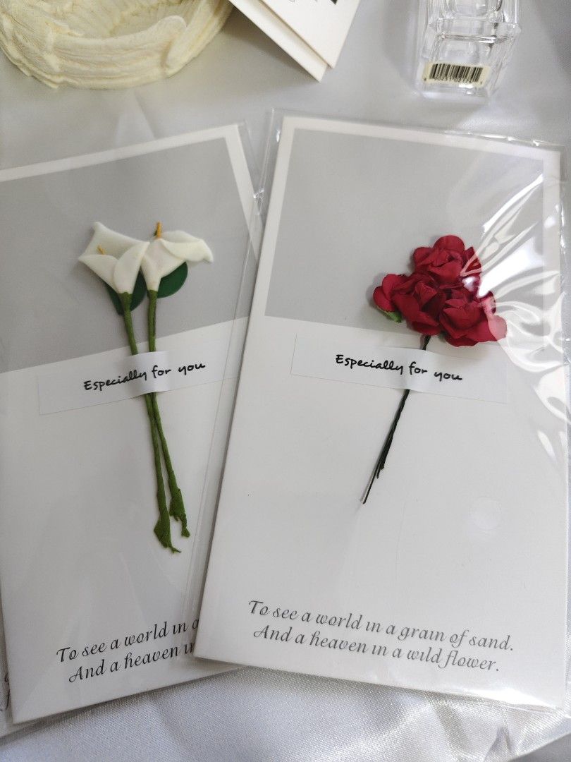 Handmade 3D Flower Greeting Cards| Gift Cards| Especially for You| Just For You| For Jewelry Orders from the Store