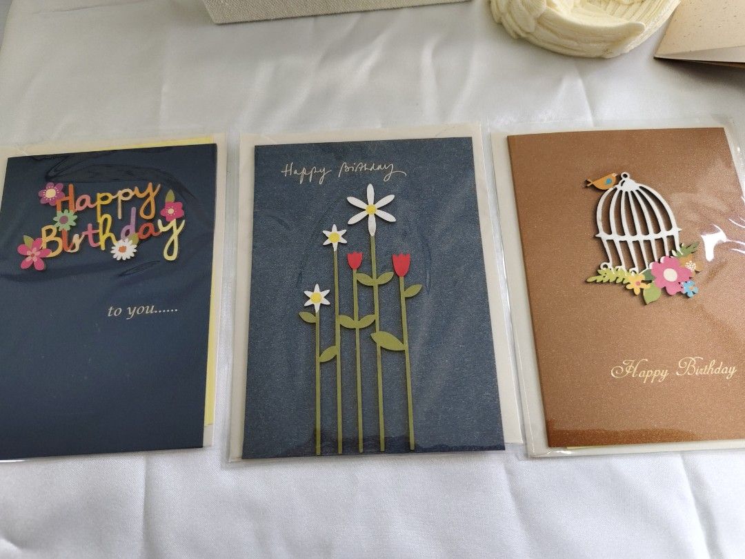 Greeting Cards - Birthday 🎂 Cards with Envelope and Message Paper|3D Floral Pattern| For Jewelry Orders from the Store