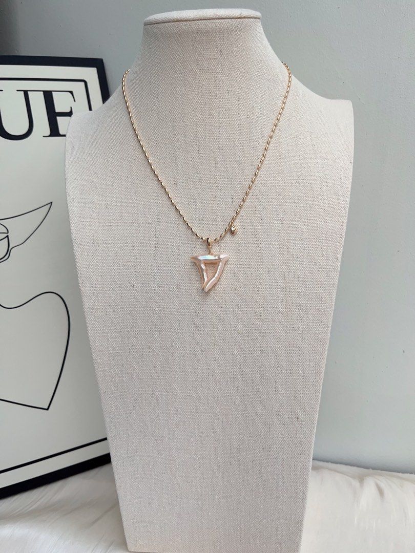 #PN1009 Freshwater Pearl Necklace | Big Heart 💓 Shape| 40+5cm| Special & Unique | Detachable Pendant