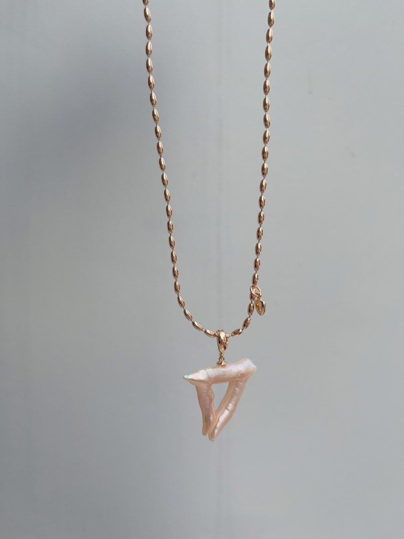 #PN1009 Freshwater Pearl Necklace | Big Heart 💓 Shape| 40+5cm| Special & Unique | Detachable Pendant